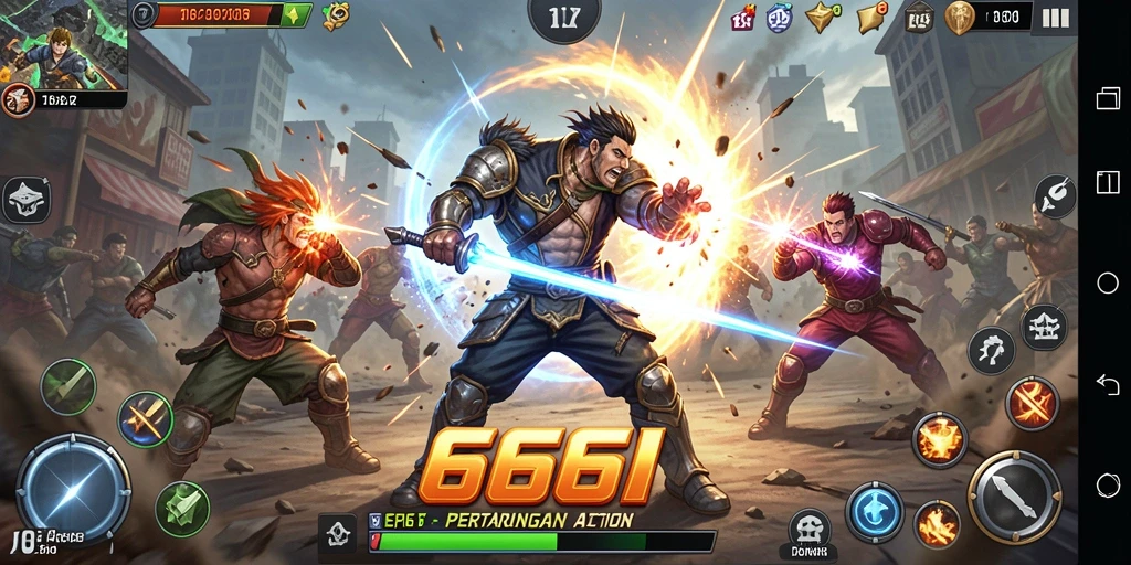Tangkapan layar gameplay <strong>666I</strong> memperlihatkan aksi seru dan grafis menawan.