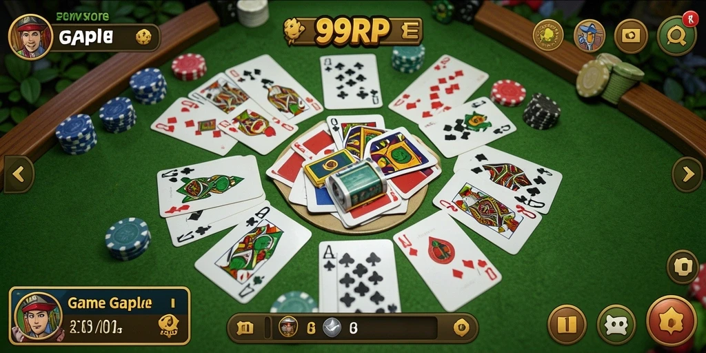 Gameplay Gaple yang seru dan menantang di 99RP.