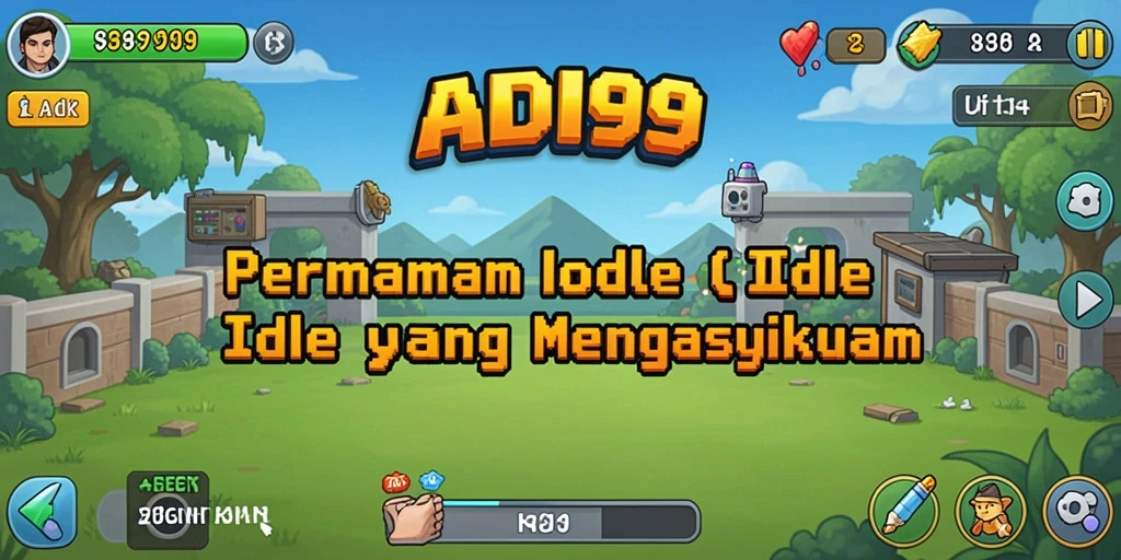Screenshot gameplay ADI99 yang menarik menunjukkan elemen Idle yang seru.