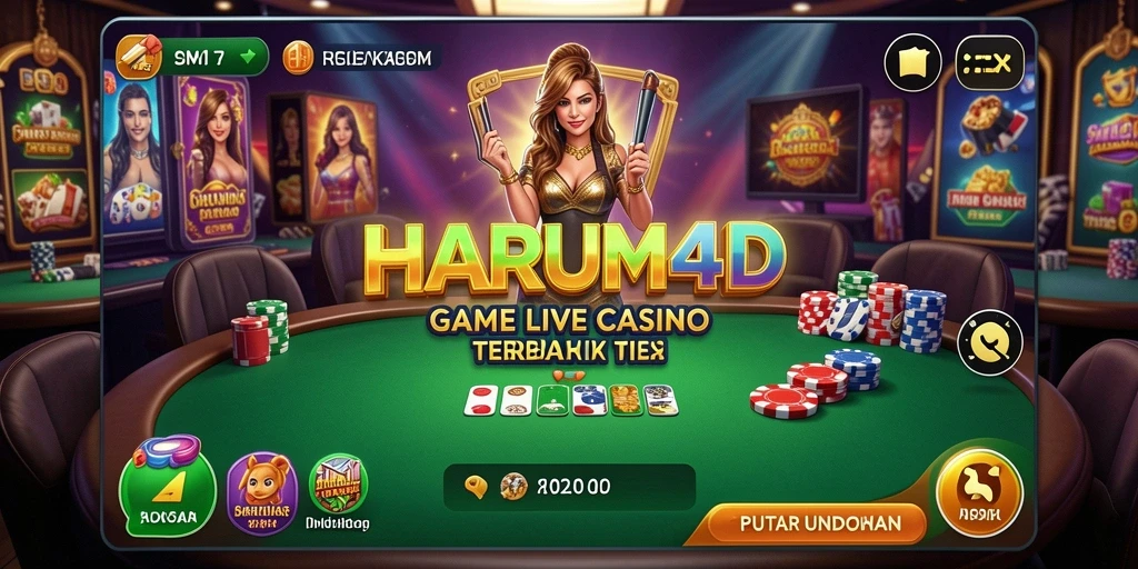 Tampilan menarik dari gameplay Live Casino di HARUM4D.