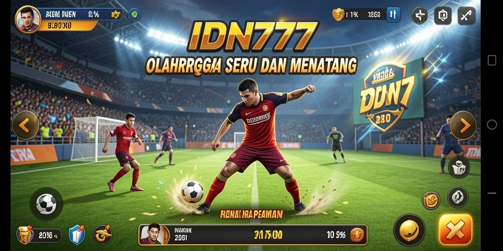 Screenshot game IDN777 menampilkan aksi seru dalam permainan olahraga.