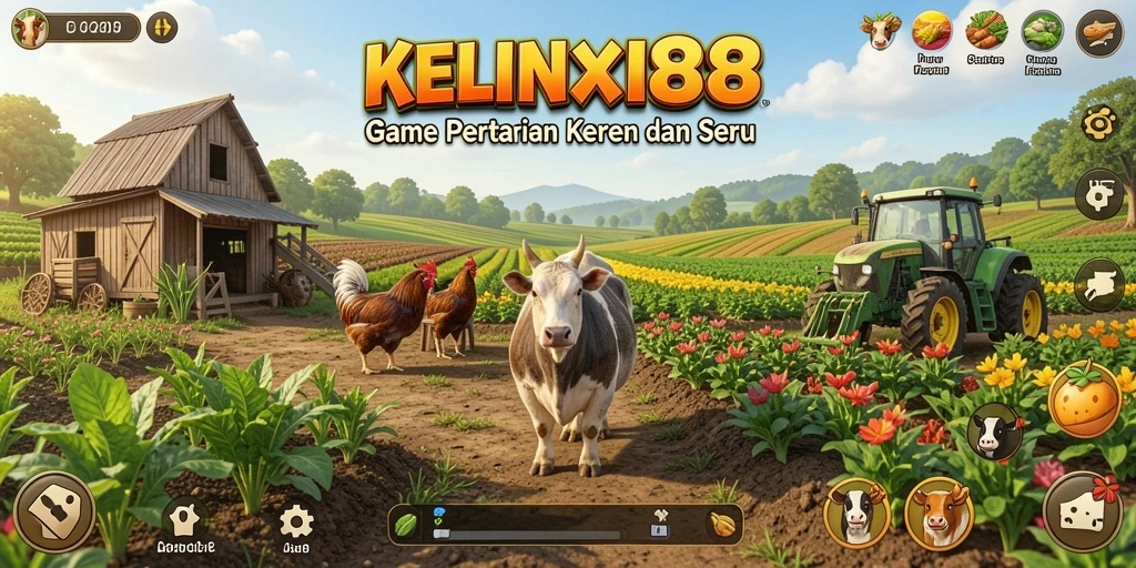 Tampilan gameplay KELINCI88 yang menyenangkan saat bermain pertanian.