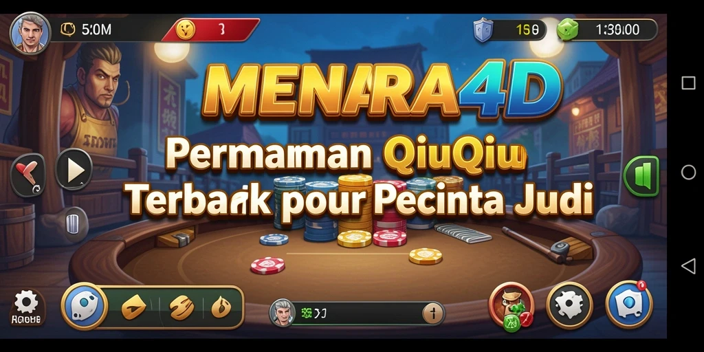 Tampilan gameplay MENARA4D yang seru dalam permainan QiuQiu.
