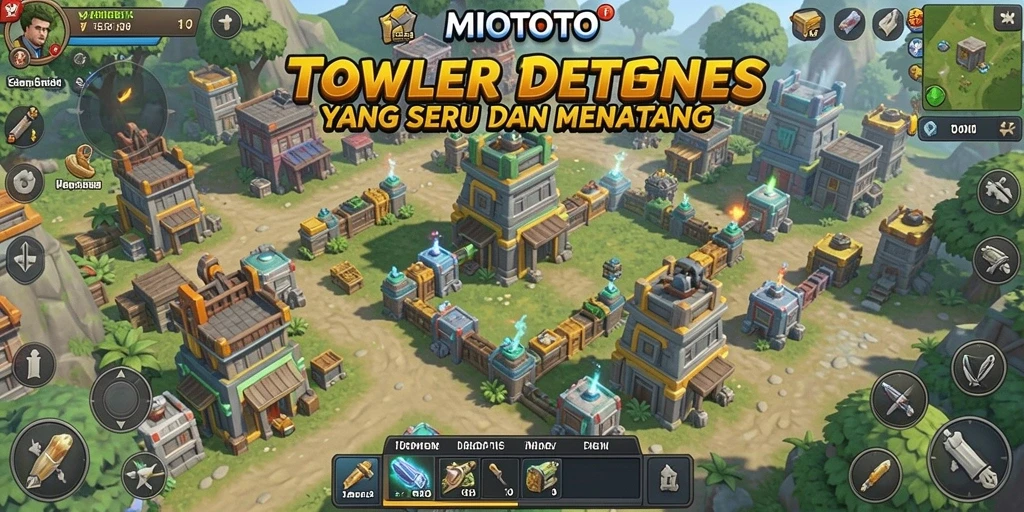 Tampilan gameplay MIOTOTO dalam Tower Defense yang penuh aksi.