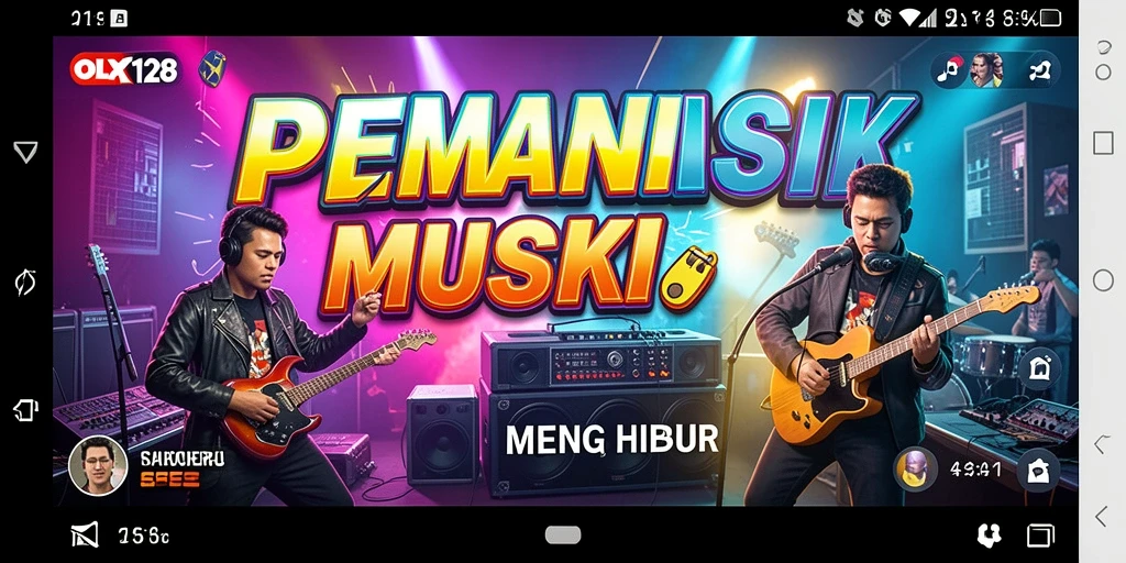 Screenshot utama OLX128 menampilkan gameplay interaktif dan menyenangkan di dunia musik.