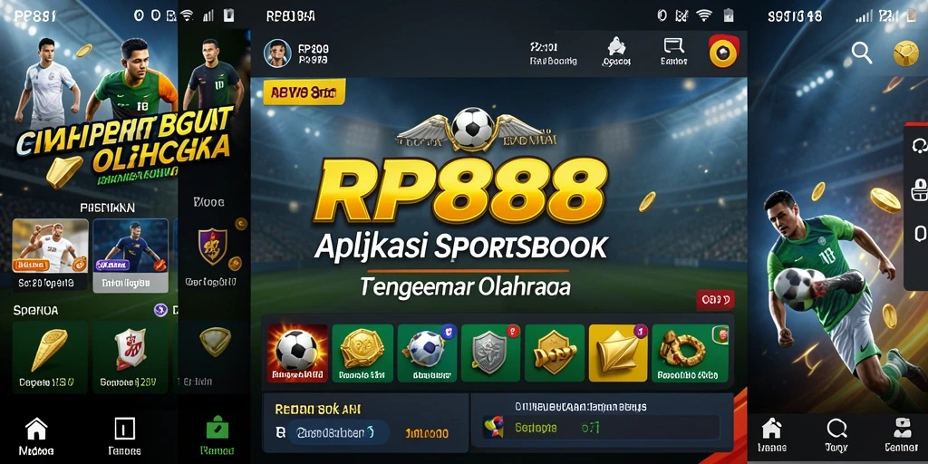 Tampilan antarmuka RP888 saat melakukan taruhan olahraga langsung.
