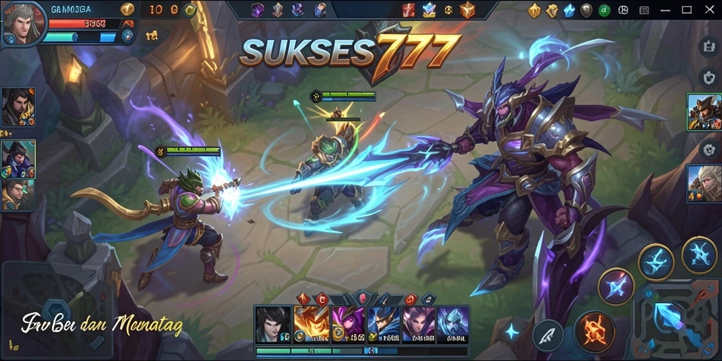 Tampilan gameplay intens dan strategi tim di SUKSES777.